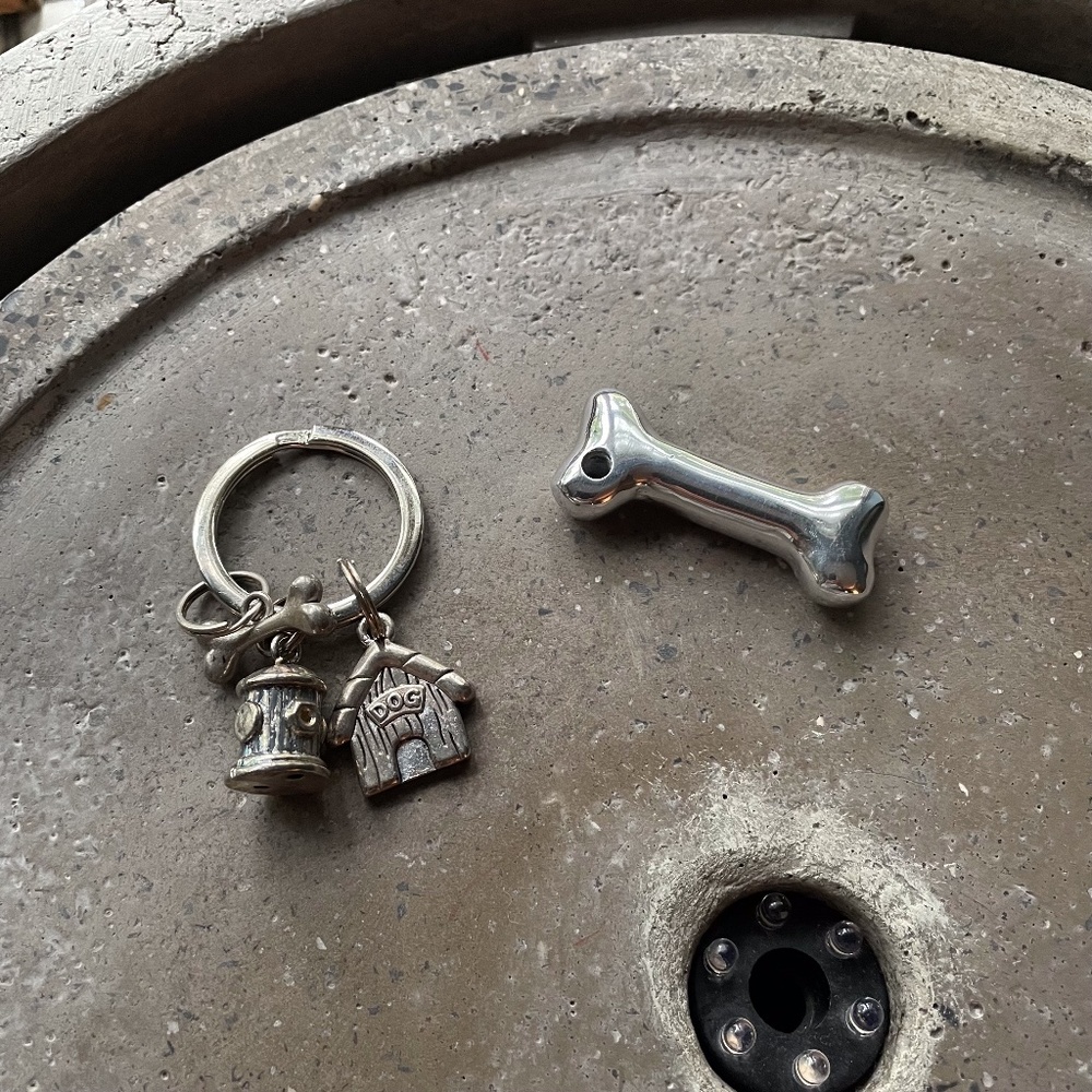2 dog themed keychains